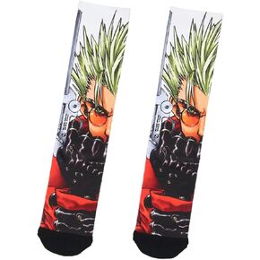 Bioworld Trigun Anime Men's Vash The Stampede Sublimated Adult Crew Socks 1 Pair