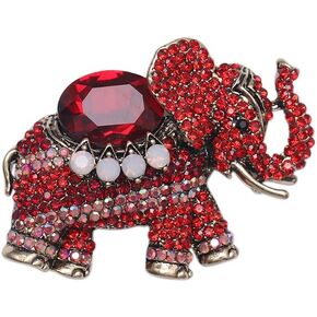 Fashion Elephant Lapel Pin Brooch for Women Girls Full Cubic Zirconia Rhinestone Animal Dress Accessories Boutonniere Corsage for Hat Bag Suit Pins Collar Scarves Jackets Backpacks Clothes Brooches Pins Dianty Jewelry Gifts Birthday