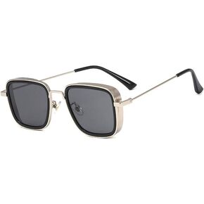 MYSNKU Kabir Singh Steam punk Square glasses Men's Aviator Sunglasses UV400
