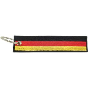 Luso Aviation Germany Flag Key Chain, No Text, 100% Embroidered