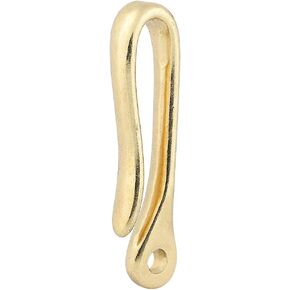 60mm Fish Hook Keychain, Solid Brass U Hook Keychain Clip Pocket Key Clip Wallet Key Clip Holder Car Keychain for Men Women, Golden