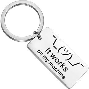 UJIMS Computer Programmer Gift Funny Computer Keychain It Works On My Machine Science Tech Developer Jewelry IT Gifts