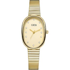 Gosasa Beimu Women's Oval Watch, Compact and high-end, Light Luxury Alloy, Bamboo Strap, Waterproof Women's Watch