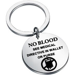 BEKECH Keychain JW Gifts Jehovah Witnesses Keyring Medical Directive Gift
