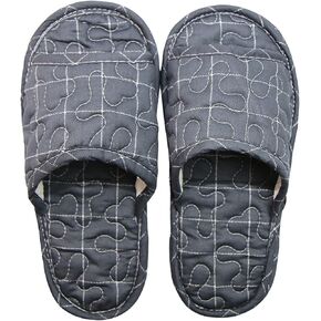 House Slippers for Women - Light Weight Cotton Quilted Home Slippers, Machine Washable Odorless slide for Sweaty foot
