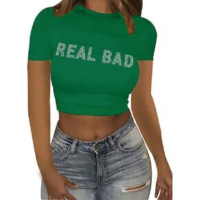 Zoyami Womens Graphic Crop Top Short Sleeve Y2k Baby Tees Fairy Grunge Summer T-Shirt