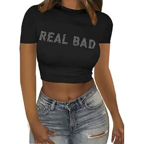 تي شيرت Zoyami للسيدات قصير الأكمام برسوم جرافيك Y2k Baby Tees Fairy Grunge Summer T-shirt