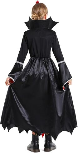 IBQ مجموعة أزياء مصاص الدماء الملكية للفتيات أزياء الهالوين فستان حفلة ساحرة كوسبلاي كرنفال خدعة أو علاج in Kuwait