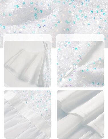 Women's Sequin Homecoming Prom Dress Cold Shoulder High Low Tulle Cocktail Dress for Evening Party in Kuwait