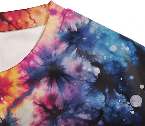 للجنسين التعادل صبغ تي شيرت الجدة الملونة تي شيرت للرجال النساء الصيف للجنسين المحملة in Kuwait