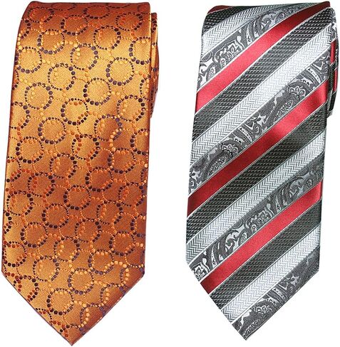63" Extra Long Necktie Mens Woven Jacquard Design Fashion XL Tie 63" in Saudi Arabia