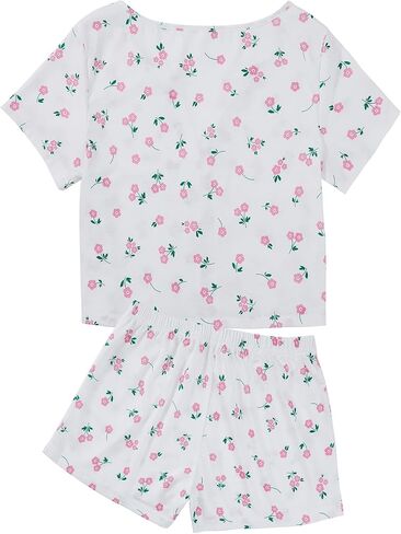 American Trends Pajama Set for Women Cute Pajamas Button Down Short Sleeve Pj Set Sleepwear loungewear set in Saudi Arabia