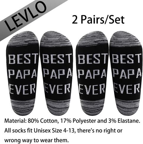 هدية LEVLO Papa أفضل جوارب بابا على الإطلاق هدية عيد الأب للأب العم الجد هدية عيد ميلاد للرجال in Kuwait