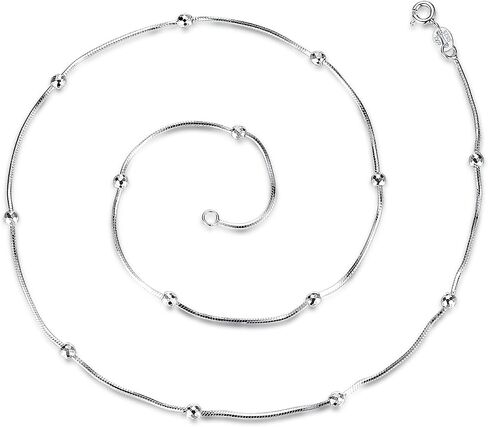 VIKI LYNN 925 Sterling Silver 8 Sided Snake Chain 18 inches in Saudi Arabia