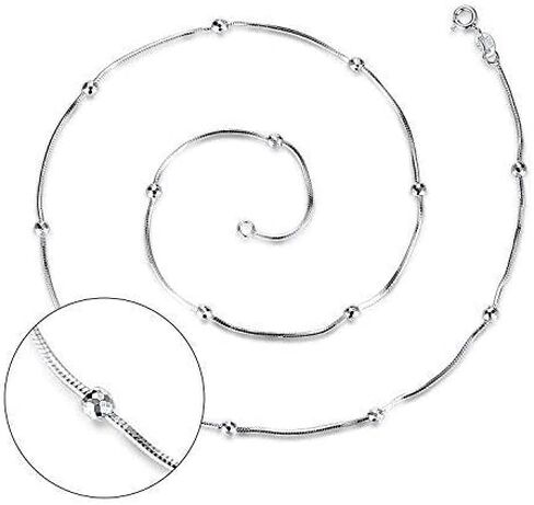 VIKI LYNN 925 Sterling Silver 8 Sided Snake Chain 18 inches in Saudi Arabia