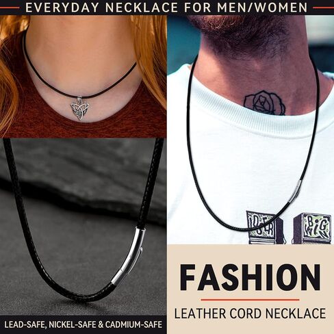 FaithHeart Thor's Hammer Necklace and Leather Chain Bundle in Saudi Arabia