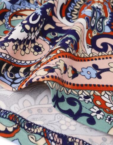 Women's Casual V Neck Floral Printed Loose Flared Tunic Tops in Saudi Arabia