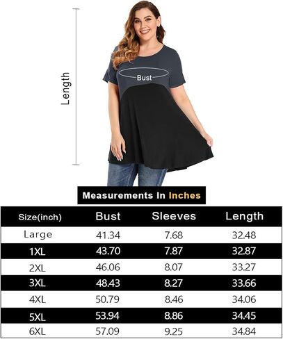 MONNURO Womens Short Sleeve Plus Size Tunic Tops Color Block Casual Loose Summer Swing Tee Shirts for Leggings in Saudi Arabia