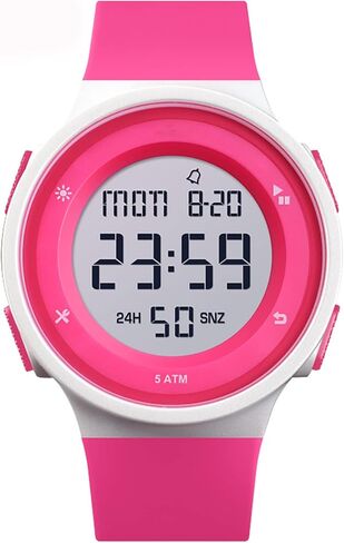 MASTOP Men's Women's Sports Waterproof LED Digital Multifunction Stopwatch Silicone Electronic Watch in Saudi Arabia