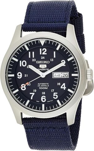 SEIKO Men's Analogue Automatic Watch with Textile Strap SNZG11K1 in Saudi Arabia