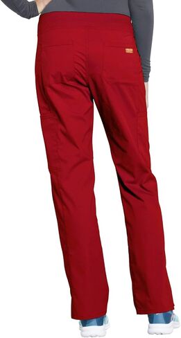 Women Scrubs Set Workwear Professionals WW665 V-Neck Top & WW170 Mid Rise Straight Leg Pull-on Cargo Pant, Red- M Top/M Pant in Saudi Arabia