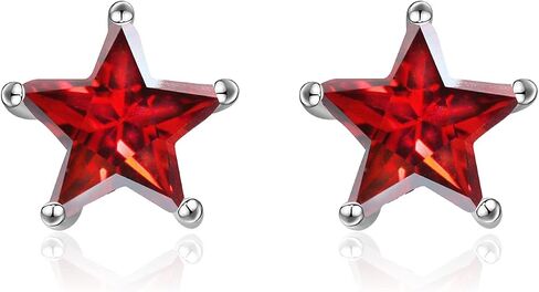 POPLYKE Sterling Silver Star Stud Earring For Women Star Birthstone Simple Jewelry Gifts for Women in Saudi Arabia