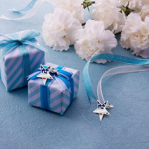 CrazyPiercing الولايات المتحدة الأمريكية العلم الوطني الوطني الأحمر الأبيض الأزرق نجوم المشارب أقراط مجوهرات in Kuwait