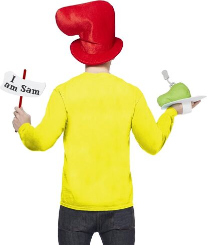 Spirit Halloween Sam I Am Adult Accessory Kit | Officially Licensed | Easy Halloween Costume | Dr. Suess | Sam I Am Cosplay in Saudi Arabia