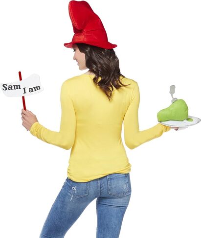 Spirit Halloween Sam I Am Adult Accessory Kit | Officially Licensed | Easy Halloween Costume | Dr. Suess | Sam I Am Cosplay in Saudi Arabia