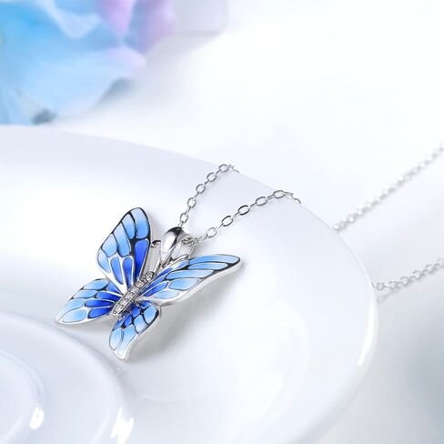 STROLLGIRL Dainty Butterfly Necklace for Women 925 Sterling Silver Graduate Butterfly Necklaces Cute Pendant Jewelry Gift for Girl Mother’s Day Anniversary Birthday Christmas in Saudi Arabia