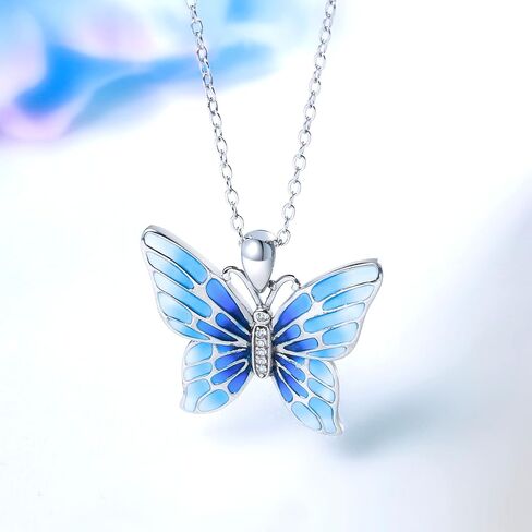 STROLLGIRL Dainty Butterfly Necklace for Women 925 Sterling Silver Graduate Butterfly Necklaces Cute Pendant Jewelry Gift for Girl Mother’s Day Anniversary Birthday Christmas in Saudi Arabia