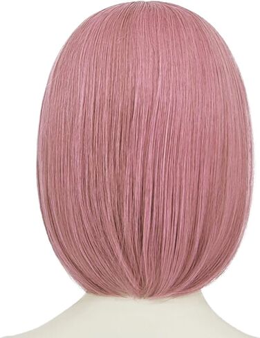 2 قطعة شعر مستعار بوب أخضر للنساء مع زجاج شعر مستعار أخضر قصير مع الانفجارات شعر مستعار ناعم لطيف مع غطاء شعر مستعار للحفلات التنكرية S103GR in Kuwait