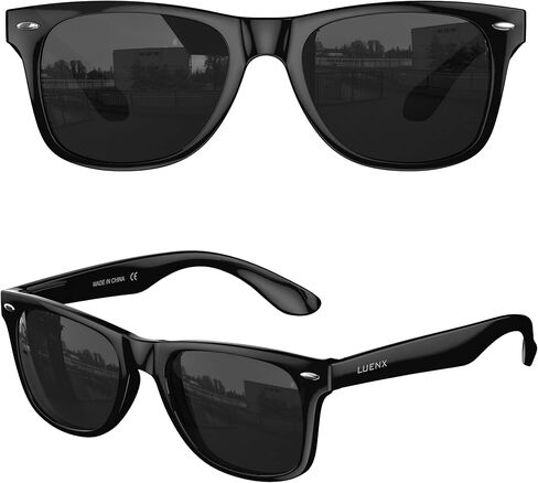 LUENX نظارة شمسية مستقطبة مربعة الشكل للرجال والنساء 80 كلاسيكية عصرية أنيقة من الأشعة فوق البنفسجية 400 حماية 54 ملم in Kuwait