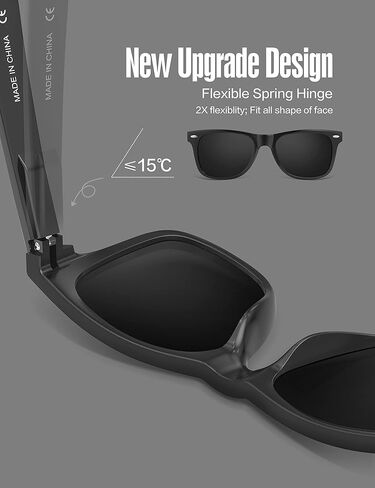 LUENX نظارة شمسية مستقطبة مربعة الشكل للرجال والنساء 80 كلاسيكية عصرية أنيقة من الأشعة فوق البنفسجية 400 حماية 54 ملم in Kuwait