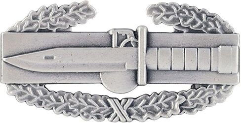 MEDALS OF AMERICA EST. 1976 Combat Action Badge Badge CAB Silver Oxide Finish Regulation Size in Saudi Arabia