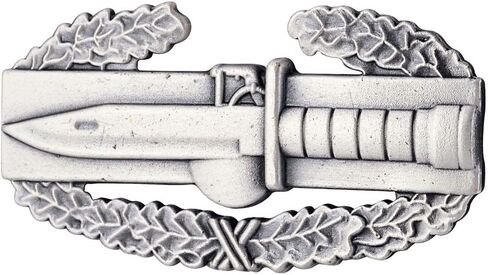 MEDALS OF AMERICA EST. 1976 Combat Action Badge Badge CAB Silver Oxide Finish Regulation Size in Saudi Arabia