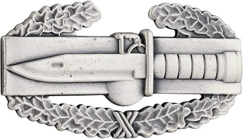MEDALS OF AMERICA EST. 1976 Combat Action Badge Badge CAB Silver Oxide Finish Regulation Size in Saudi Arabia
