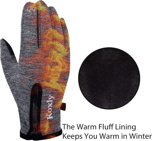 Koxly Winter Gloves Touch Screen Fingers Warm Gloves Insulated Anti-Slip Windproof Waterproof Cycling Riding Running Work for Men Women Mens Womens in Saudi Arabia