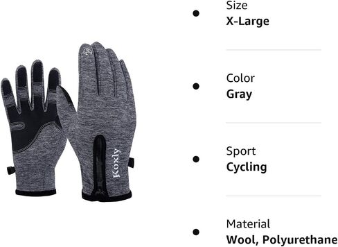 Koxly Winter Gloves Touch Screen Fingers Warm Gloves Insulated Anti-Slip Windproof Waterproof Cycling Riding Running Work for Men Women Mens Womens in Saudi Arabia
