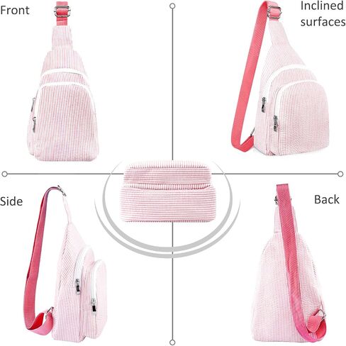 GFU Crossbody Sling Backpack, Lightweight Sling Bag for Women, Crossbody Shoulder Bag, Breathable Seersucker Sling Backpack in Saudi Arabia
