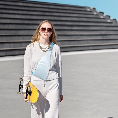 حقيبة ظهر GFU Crossbody Sling، حقيبة حبال خفيفة الوزن للنساء، حقيبة كتف كروس، حقيبة ظهر بحمالة من النسيج القطني المسامي in Kuwait