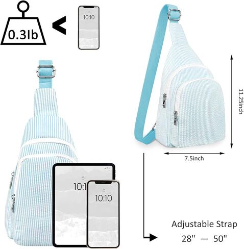 حقيبة ظهر GFU Crossbody Sling، حقيبة حبال خفيفة الوزن للنساء، حقيبة كتف كروس، حقيبة ظهر بحمالة من النسيج القطني المسامي in Kuwait