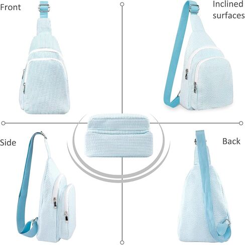 حقيبة ظهر GFU Crossbody Sling، حقيبة حبال خفيفة الوزن للنساء، حقيبة كتف كروس، حقيبة ظهر بحمالة من النسيج القطني المسامي in Kuwait