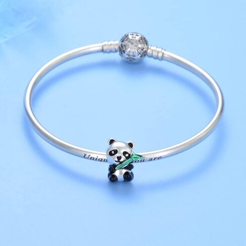 دلايات من الفضة الاسترليني عيار 925 بتصميم دب على شكل باندا هولدنج مناسبة لسوار باندورا للنساء، فضة ستيرلينج in Kuwait