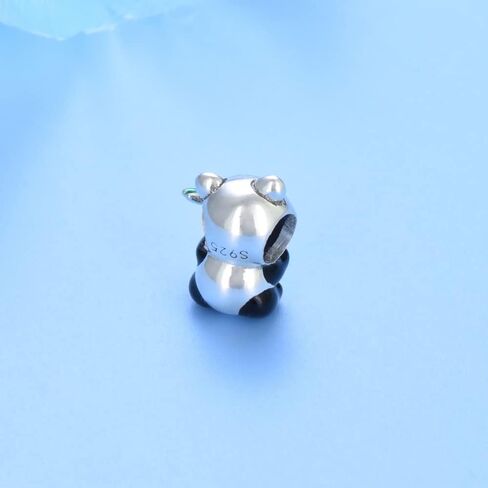 دلايات من الفضة الاسترليني عيار 925 بتصميم دب على شكل باندا هولدنج مناسبة لسوار باندورا للنساء، فضة ستيرلينج in Kuwait