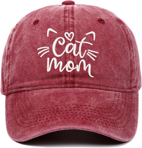 قبعة CAT MOM & DAD Premium Dad قبعة بيسبول مطرزة بشكل قطة لطيفة in Saudi Arabia