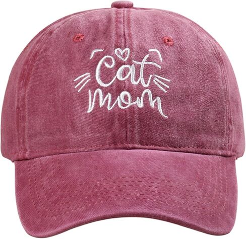 قبعة CAT MOM & DAD Premium Dad قبعة بيسبول مطرزة بشكل قطة لطيفة in Saudi Arabia