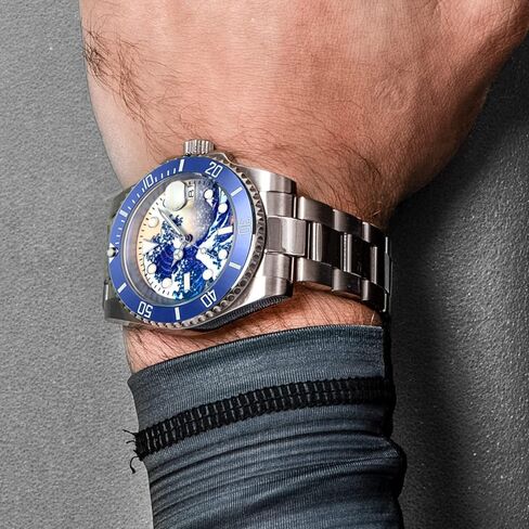 ADDIESDIVE Automatic Wristwatch for Men, Diver Watch 200M/300M, Mechanical NH35a, Stainless Steel Bracelet MY-H3-2 in Kuwait