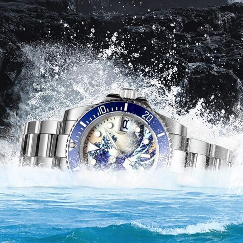 ADDIESDIVE Automatic Wristwatch for Men, Diver Watch 200M/300M, Mechanical NH35a, Stainless Steel Bracelet MY-H3-2 in Kuwait