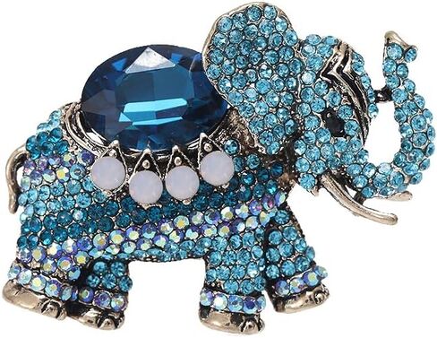 Fashion Elephant Lapel Pin Brooch for Women Girls Full Cubic Zirconia Rhinestone Animal Dress Accessories Boutonniere Corsage for Hat Bag Suit Pins Collar Scarves Jackets Backpacks Clothes Brooches Pins Dianty Jewelry Gifts Birthday in Saudi Arabia